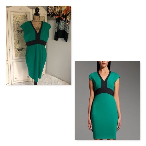 Narcisco Rodriguez for Design Nation Green Colorblock Dress Sz XL NWT - Picture 2 of 16